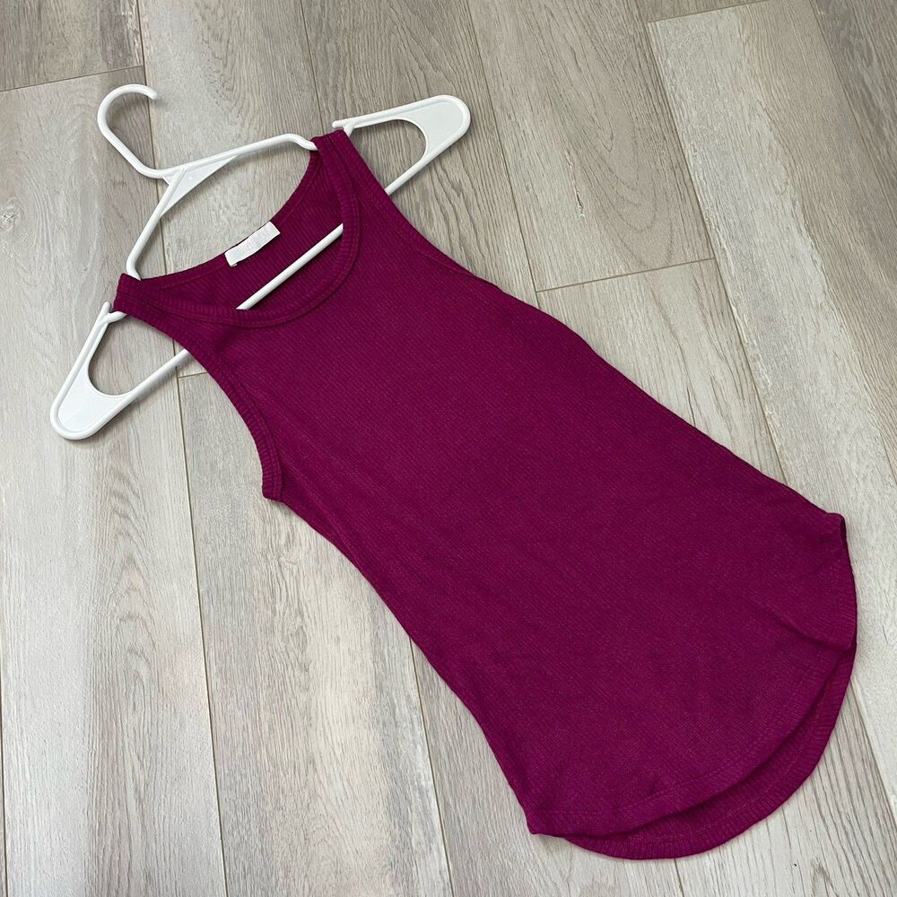 Sablyn Tank Top modal sleeveless womens Purple xsmall bodycon fitted minimalist